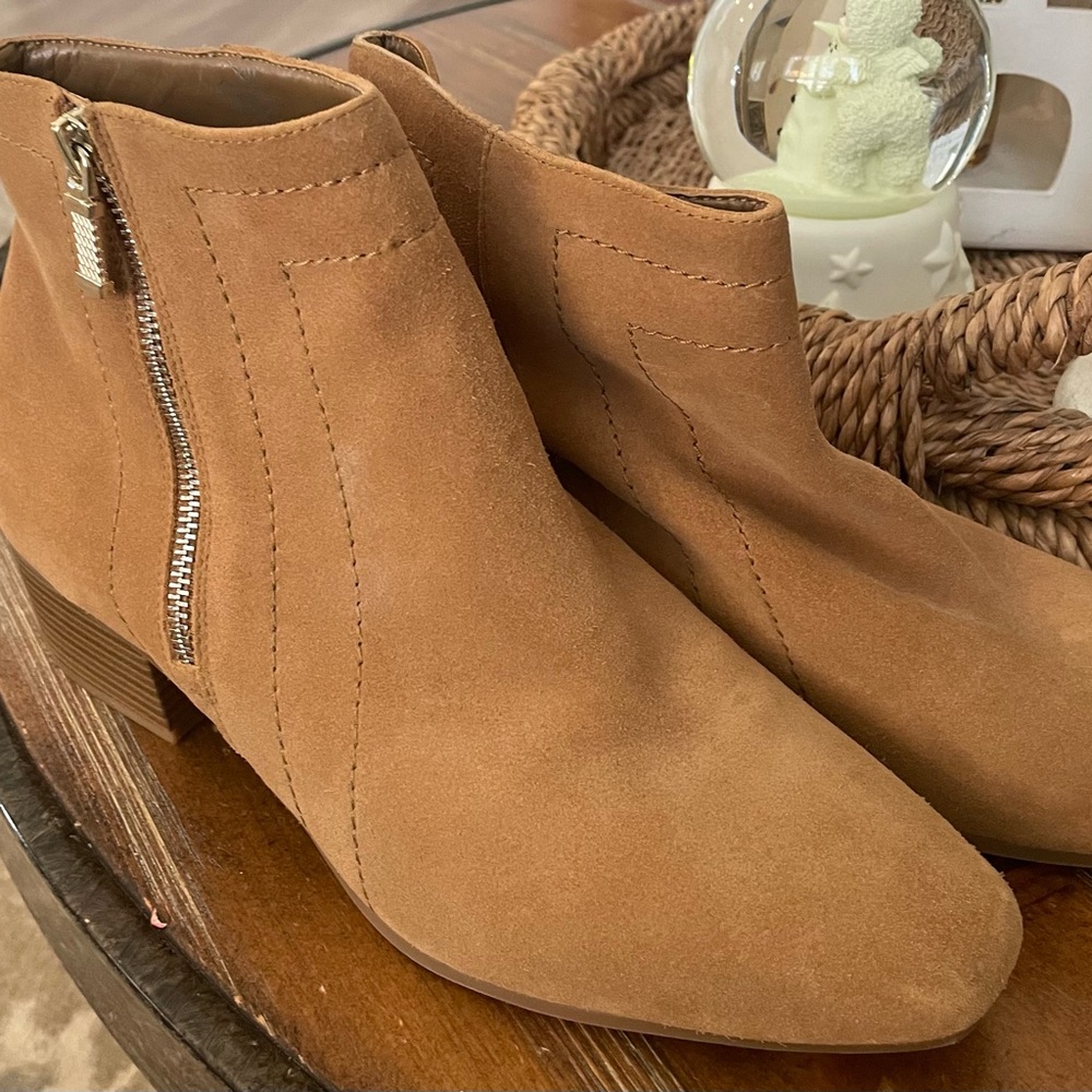 Alex Marie Camel Suede Ankle Boots